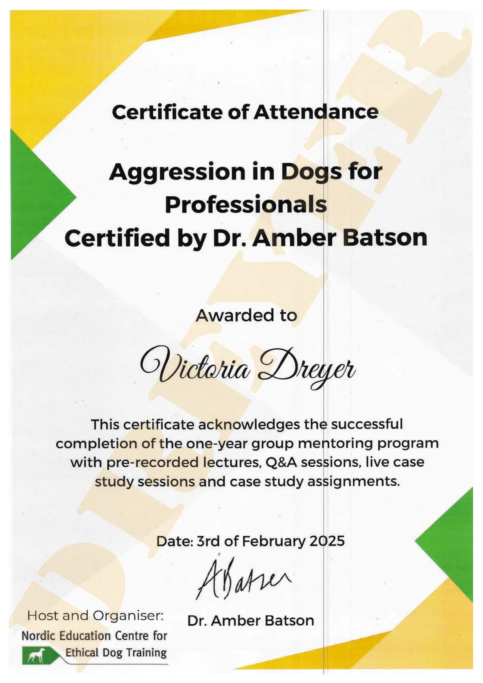 Certificate