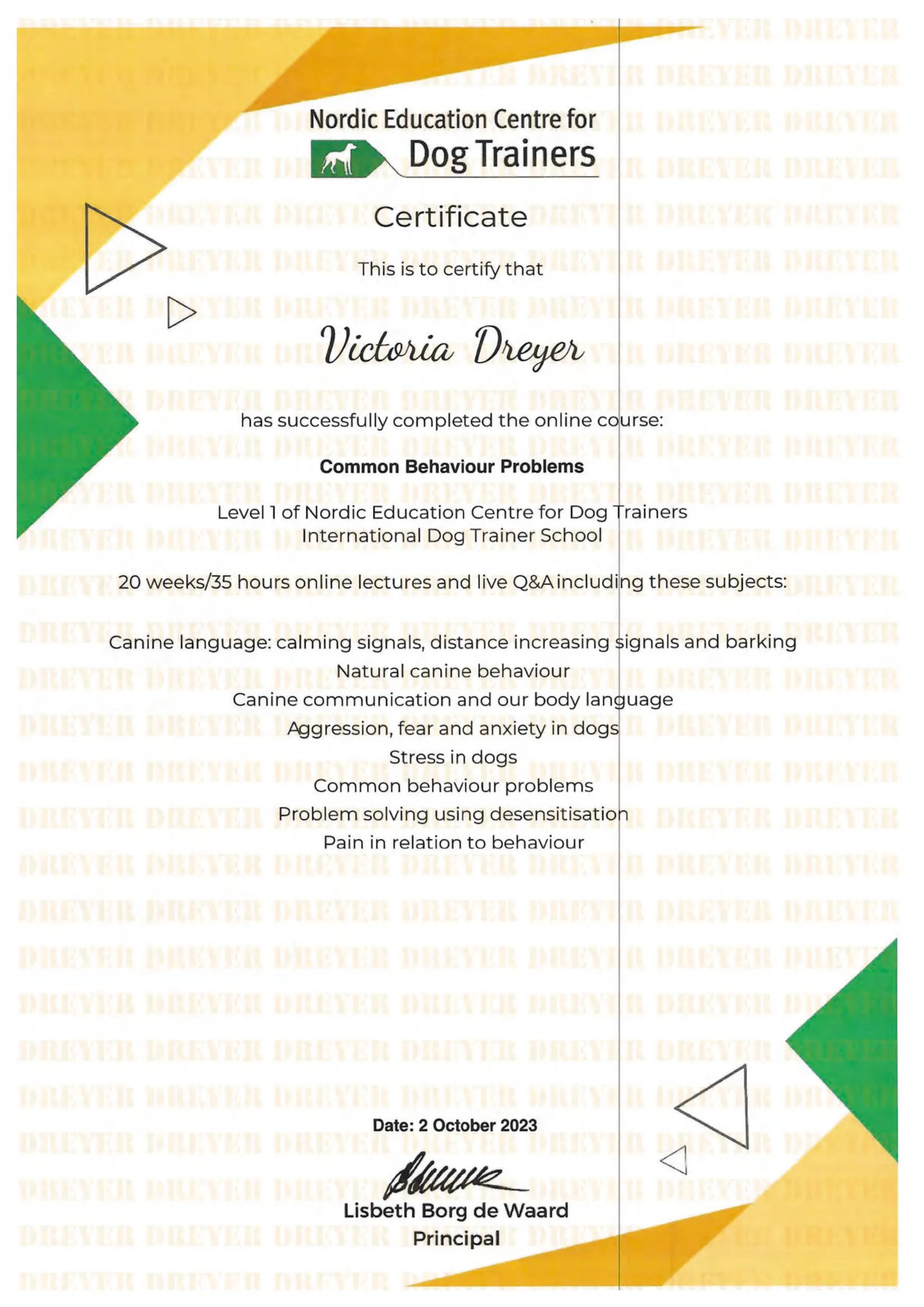 Certificate