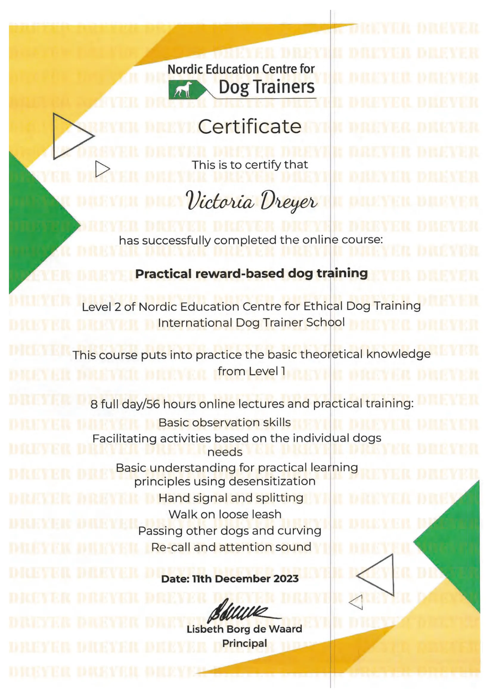 Certificate