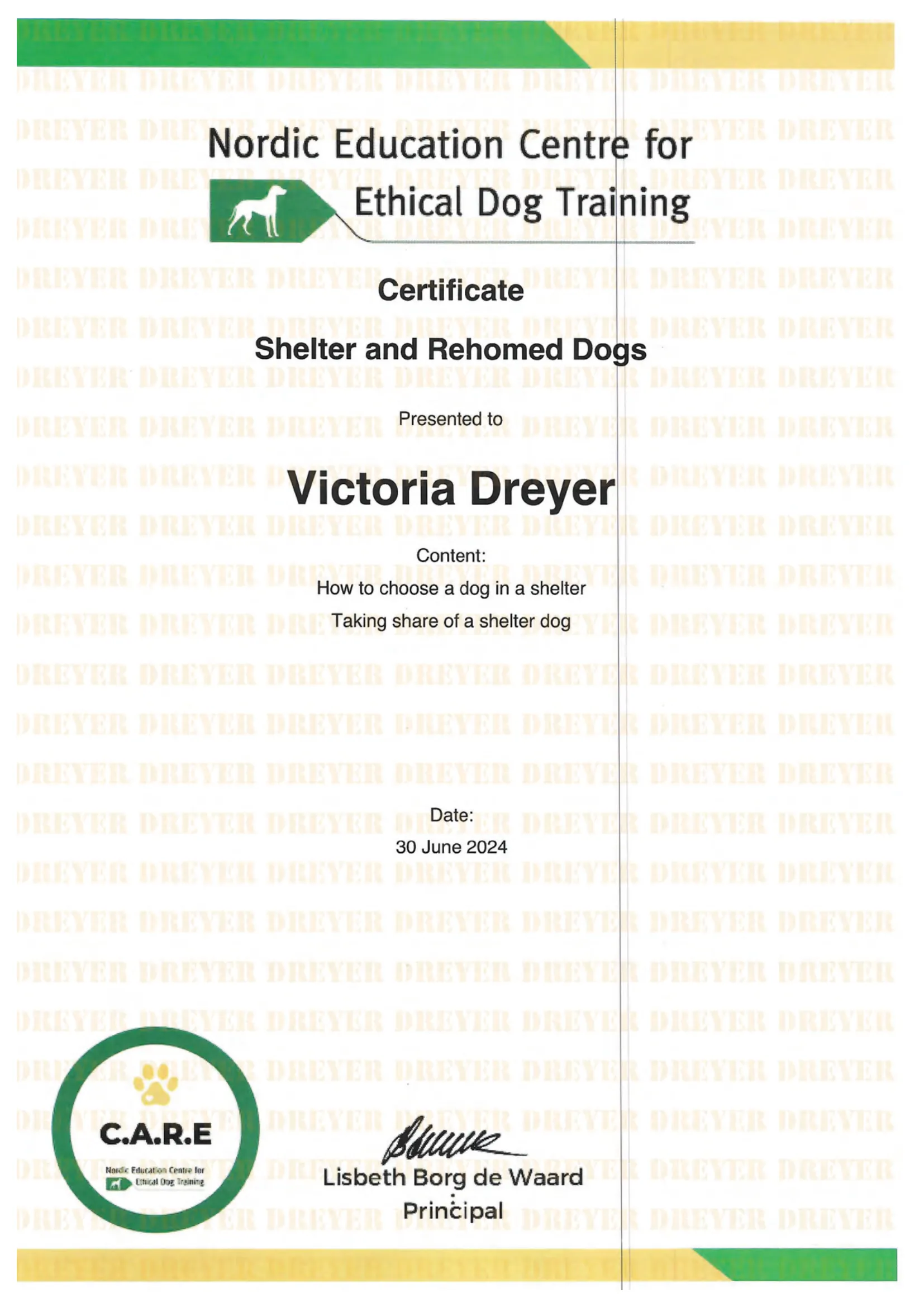 Certificate