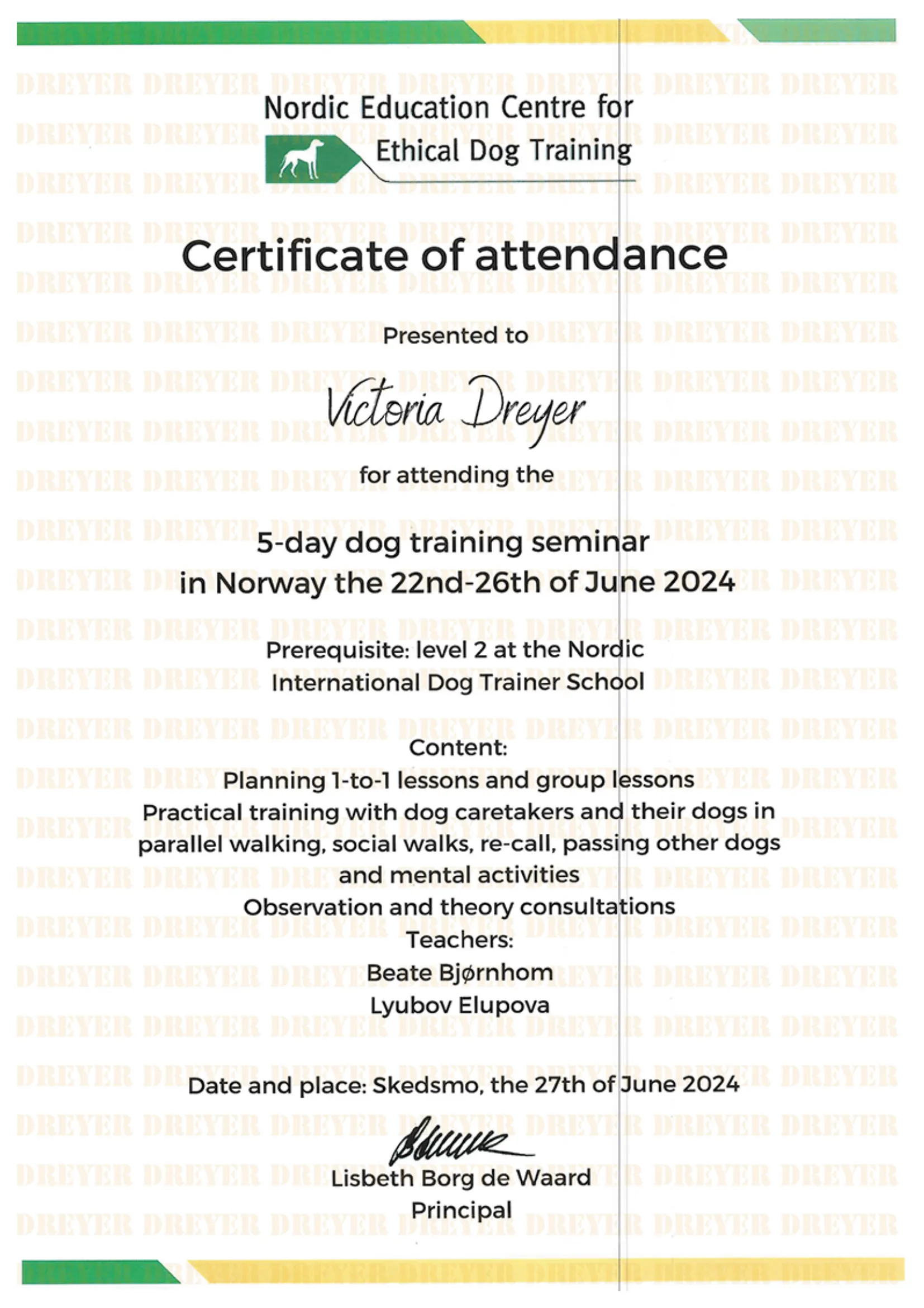 Certificate