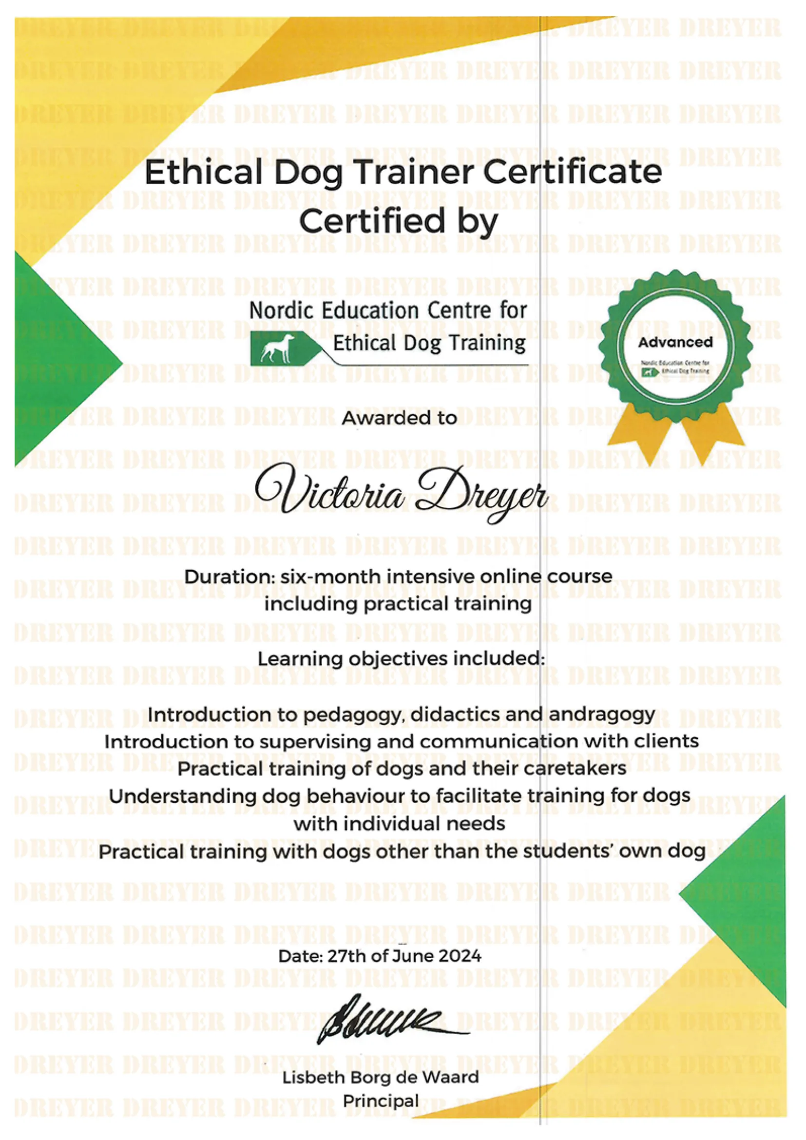 Certificate