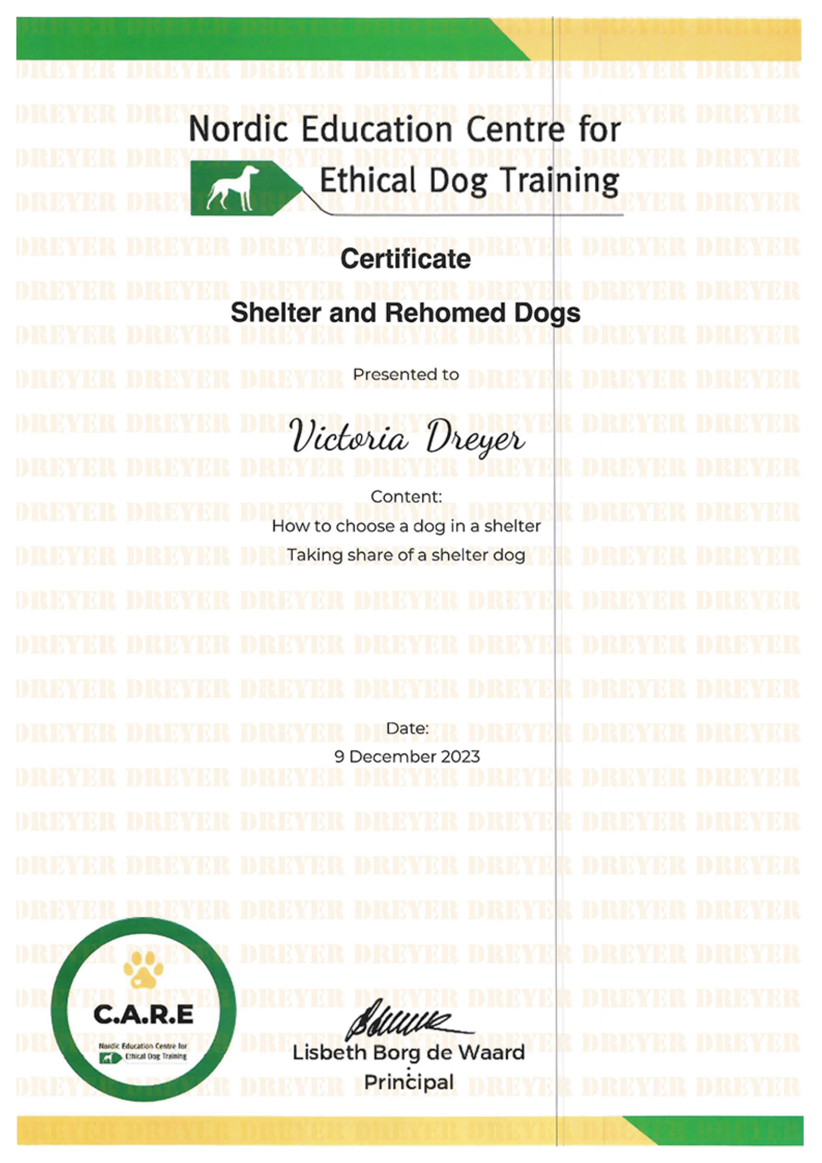 Certificate